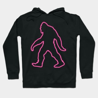 80's Gift 80s Retro Neon Sign Bigfoot Hoodie